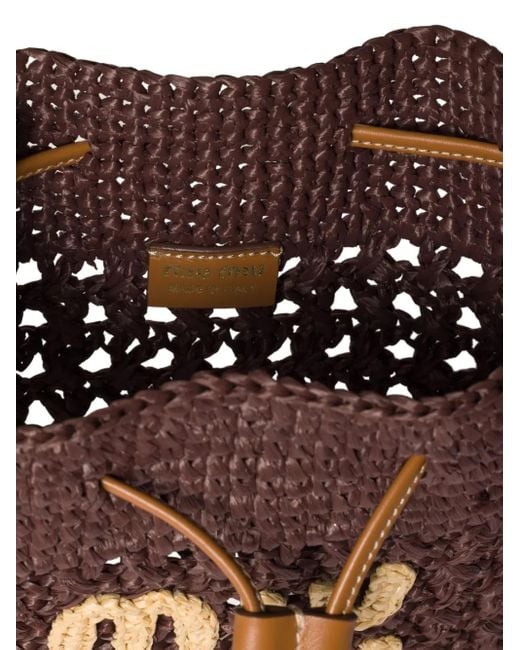 Miu Miu Miumiu Woven Fabric Mini-Bag in Brown | Lyst