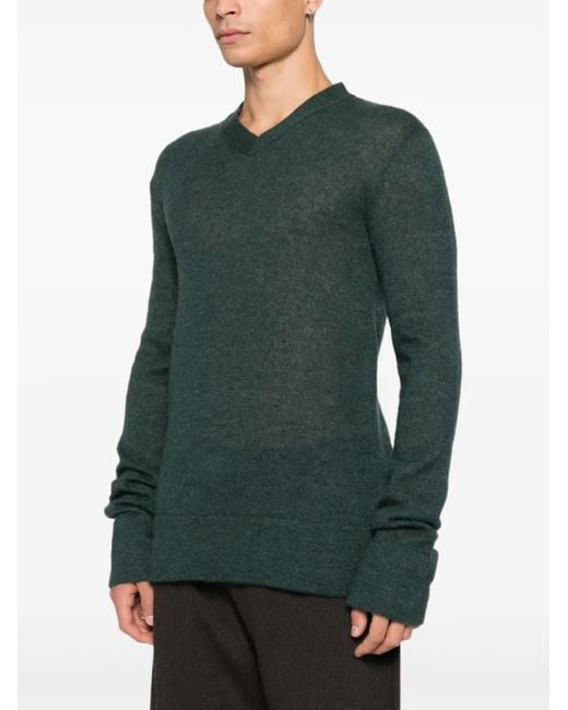 Rier Green V-Neck Sweater for men