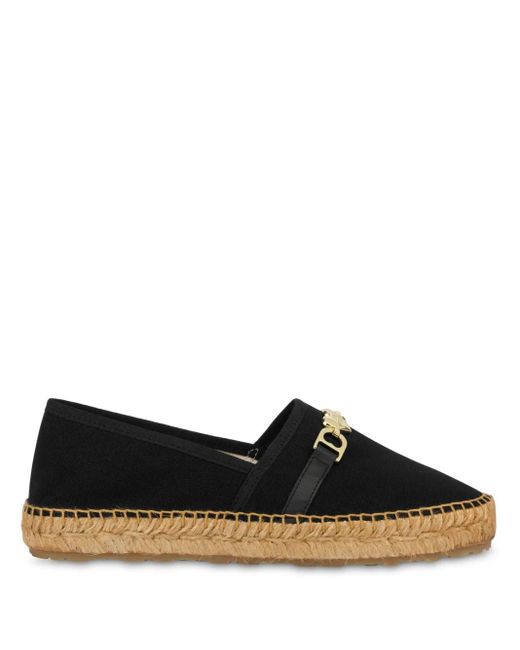 Love Moschino ハートモチーフ エスパドリーユ Black