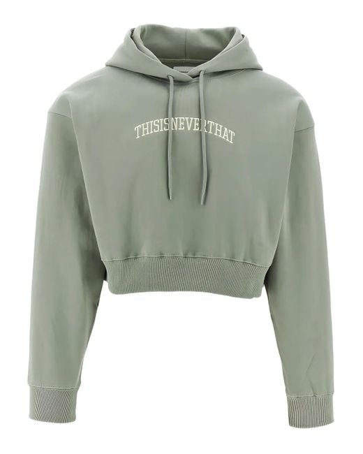 Thisisneverthat Green Arch-Logo Hoodie