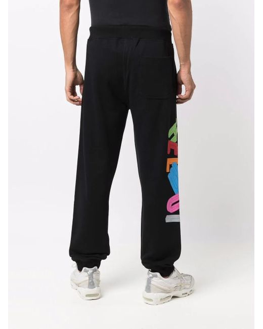 Helmut Lang Black 3D Logo Track Pants for men