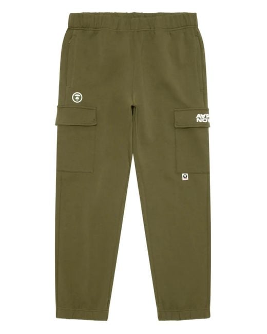 Aape By A Bathing Ape Green Aapenow Moonface Cargo Pants for men