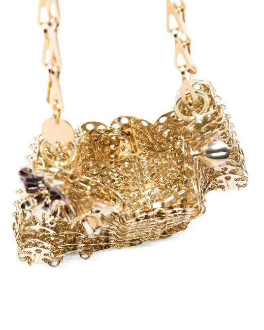 Rabanne White 1969 Flower-Charm Shoulder Bag