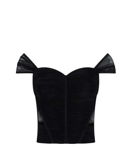 L'Agence Black Asuka Mesh Top