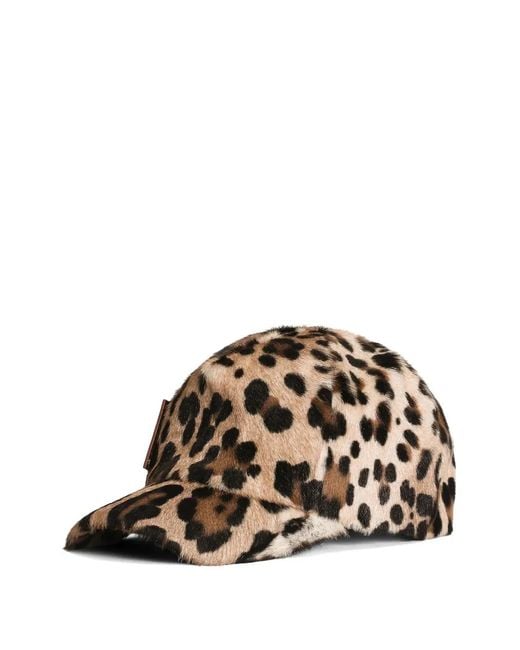 Dolce & Gabbana Natural Leopard-Pattern Baseball Cap for men