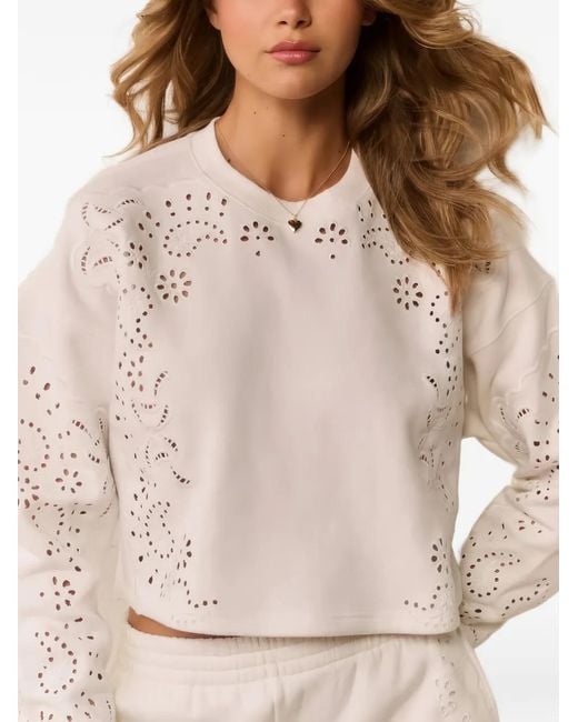 LoveShackFancy White Lalo Bandana Sweatshirt