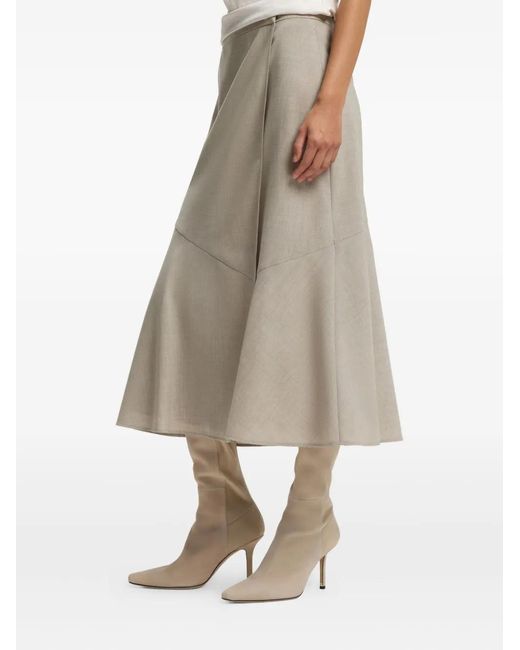 Boss Gray Melange A-Line Skirt