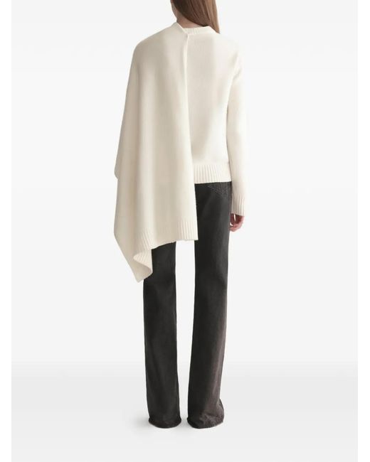 A.L.C. White Davin Draped Sweater