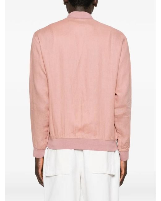Kiton Pink Zip-Fastening Bomber Jacket for men