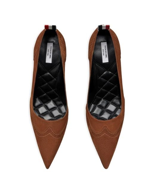 Thom Browne Brown Wingtip Brogue Pumps