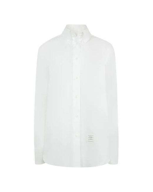 Thom Browne White Oversized Poplin Shirt