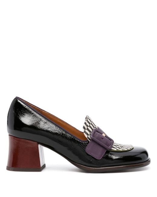 Chie Mihara Brown Meisin 60mm Geometric-pattern Leather Pumps