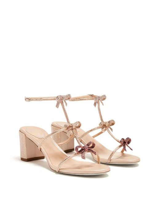 Rene Caovilla Natural Caterina Crystal-Embellished Sandals