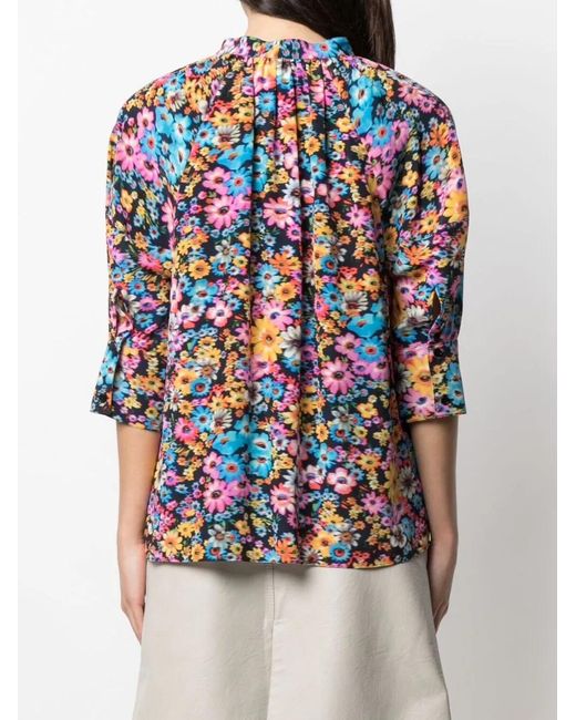 Stella McCartney Black Sophie Floral Print Blouse