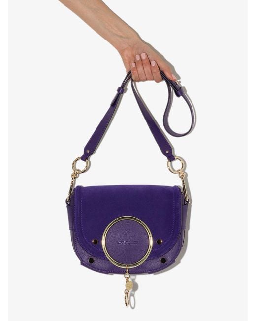 See By Chloé Mara Panelled Crossbody Bag in Purple | Lyst