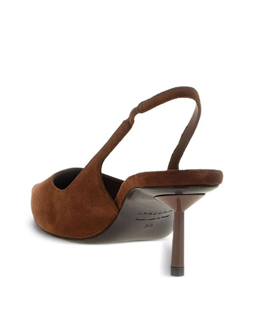 Pumps A Punta Con Cinturino Posteriore 60Mm di Le Silla in Brown