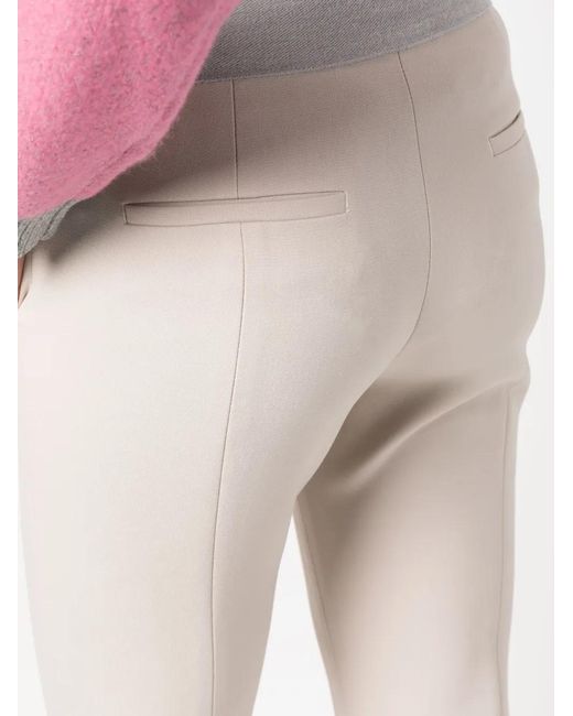 Peserico Pink High-Waist Straight-Leg Trousers