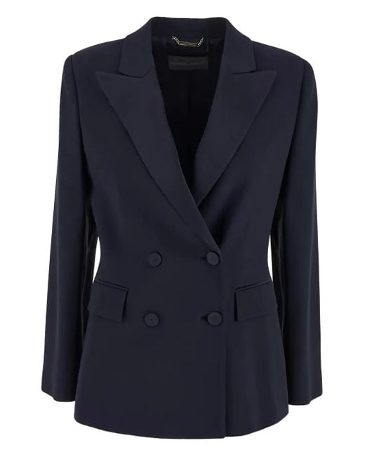 Alberta Ferretti Blue Doppelreihiges Sakko