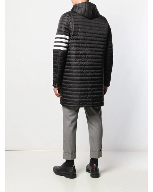 Thom Browne Black 4-bar Padded Coat for men