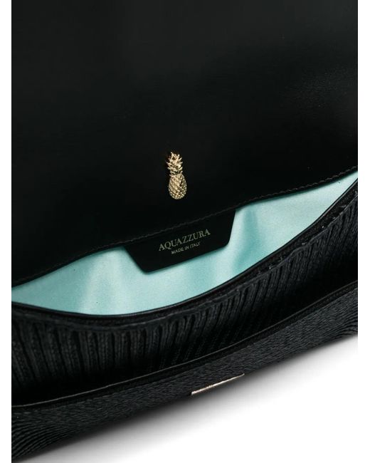 Aquazzura Black Vacanza Clutch Bag