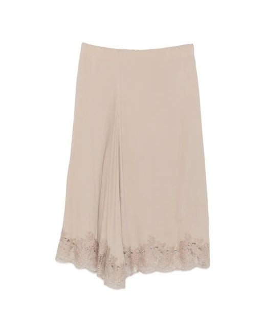 P.A.R.O.S.H. Natural Arnia Midi Skirt