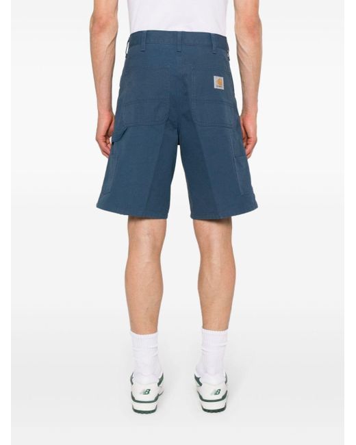 Carhartt Blue Double Knee Cotton Shorts for men