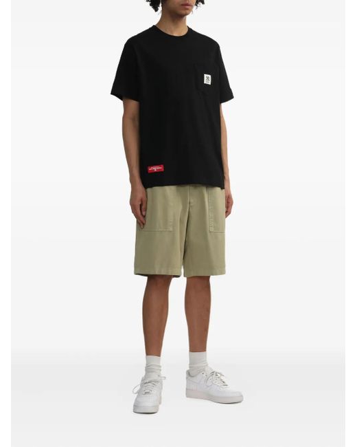 KTZ Black Pocket-Detail Cotton T-Shirt for men