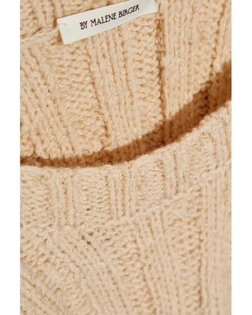 By Malene Birger Natural Cirra Ribbed Knit Sweater