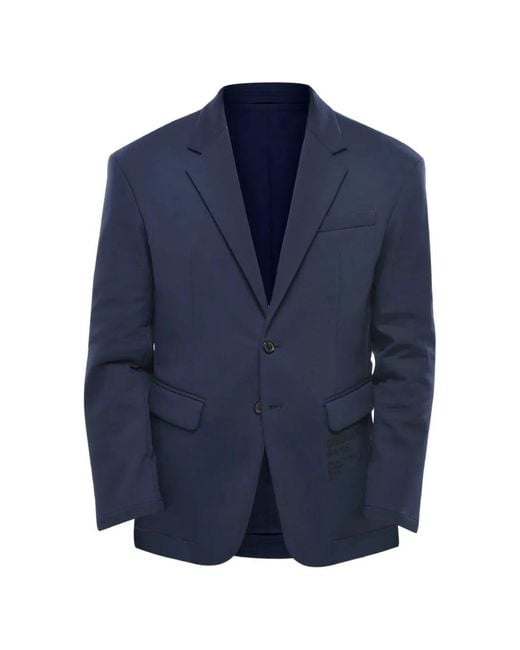 DSquared² Blue Blazer Boutonné À Manches Longues for men