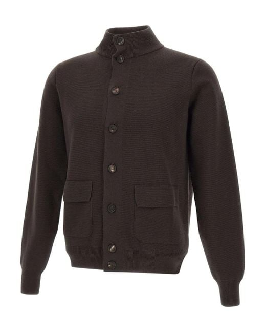 Cardigan À Col Montant FILIPPO DE LAURENTIIS pour homme en coloris Gray