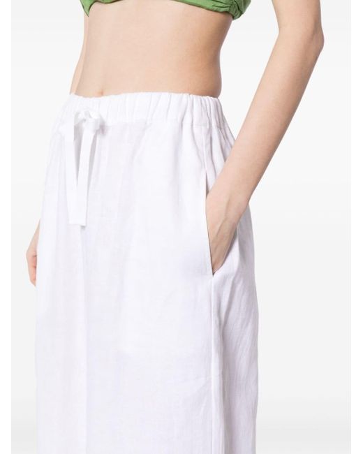 Faithfull The Brand White Conigli Linen Trousers