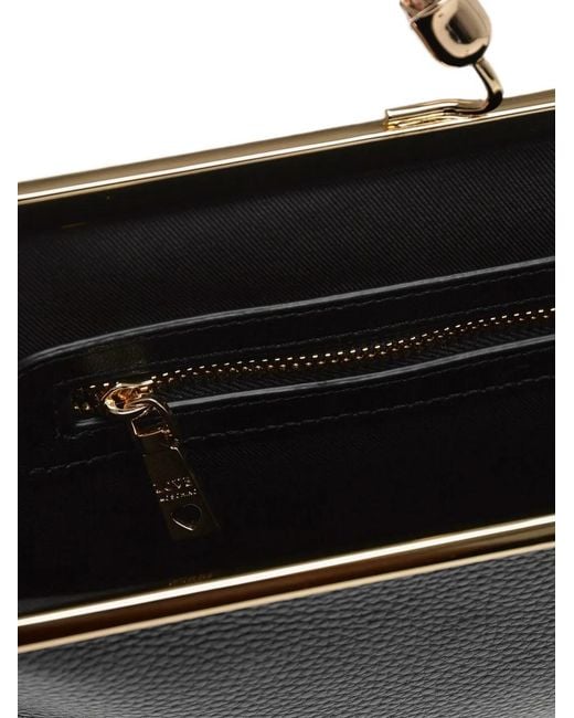 Moschino Black Love Logo-Print Love Clutch Bag