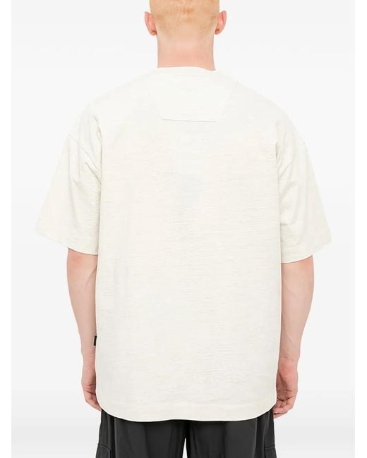Juun.J White Logo-Embroidered Oversized T-Shirt for men