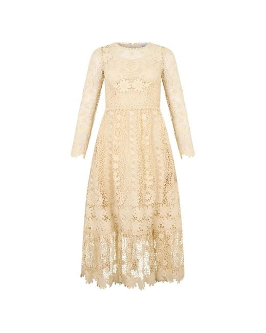RED Valentino Natural Lace Midi Dress