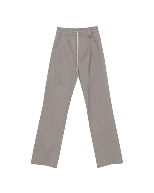 Rick Owens Gray Pantalon Dietrich À Lien De Resserrage for men