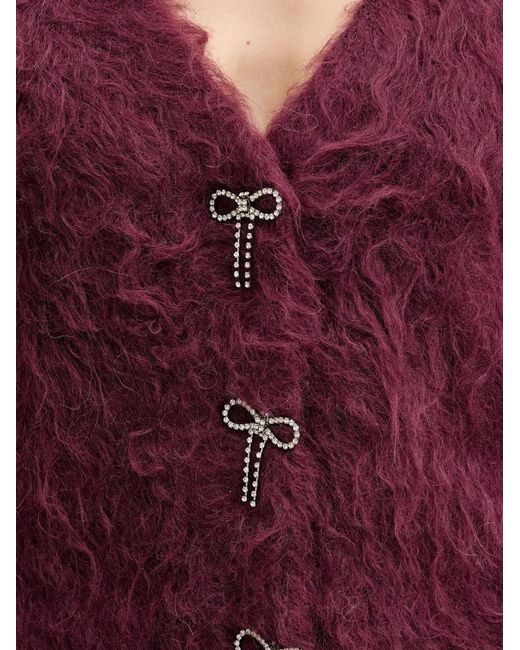 Guess Red Bow Cardigan