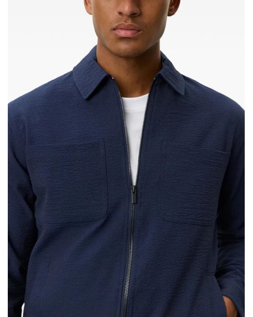 Les Deux Blue Zip Pocket Jacket for men