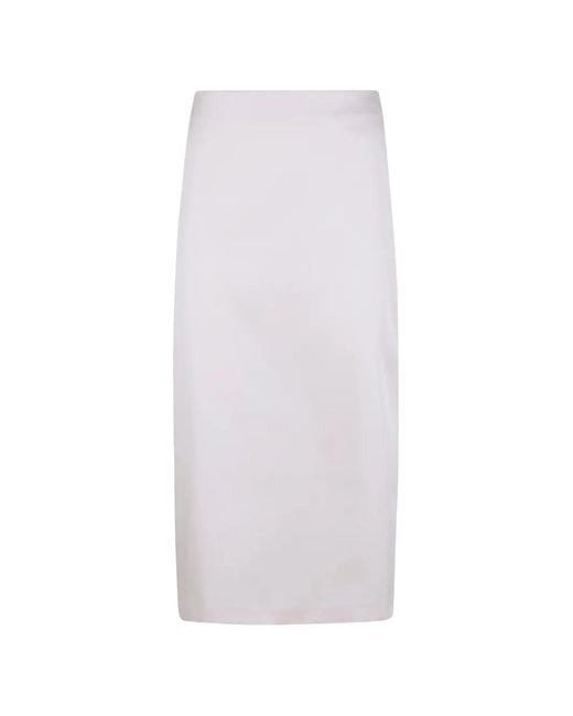 Twinset White Split Skirt