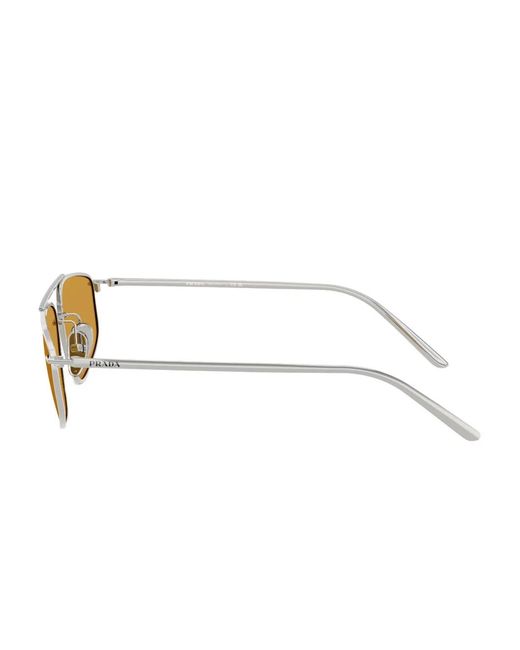 Prada Natural Geometric-Frame Sunglasses