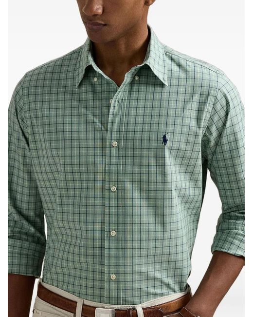 Polo Ralph Lauren Geruit Overhemd in het Green voor heren