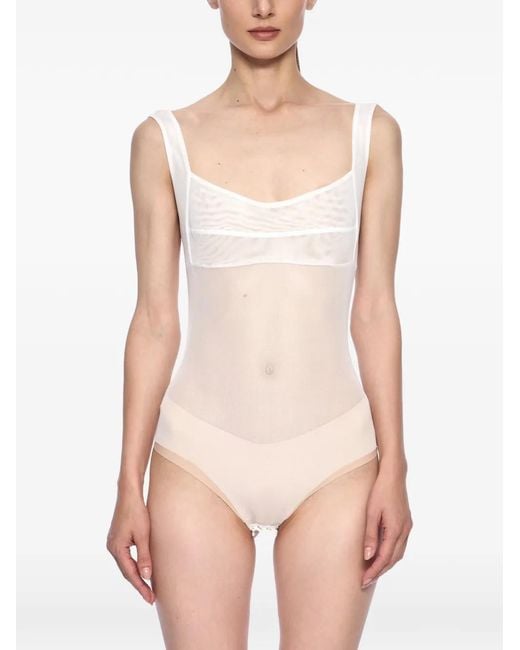 Atu Body Couture Pink Sleeveless Semi-Sheer Bodysuit