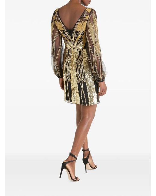 Temperley London Natural Perseus Sequin-Embellished Mini Dress