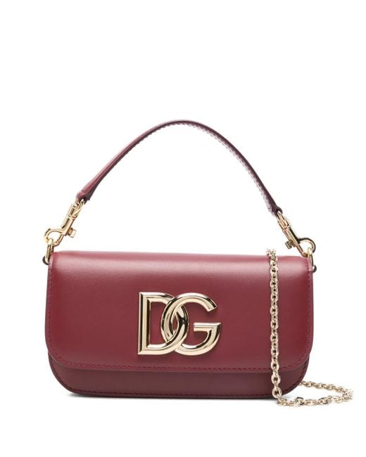 Dolce & Gabbana Purple 3.5 Logo-Plaque Tote Bag