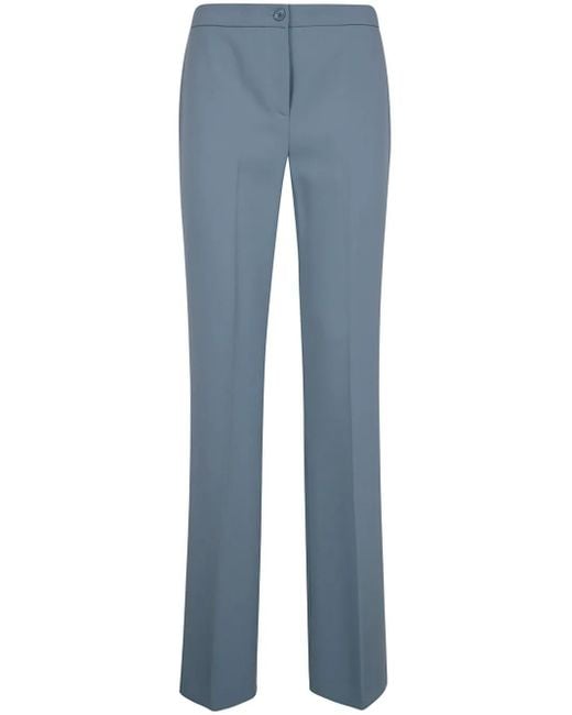 Twinset Blue Straight-Leg Trousers