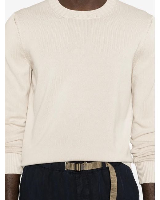 Gran Sasso White Crew-Neck Knitted Sweater for men