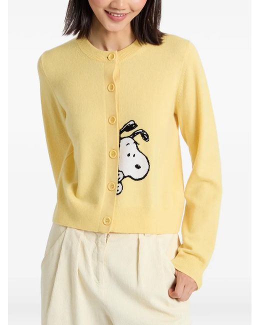 Chinti & Parker Metallic X Peanuts Snoopy Peekabow Cardigan