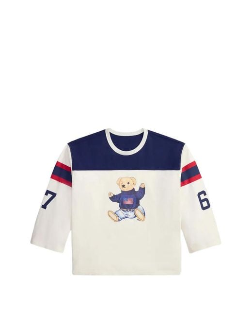 Polo Ralph Lauren Blue Polo Bear Long-Sleeve T-Shirt
