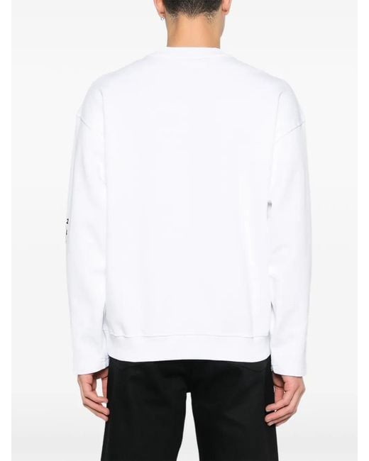 DIESEL White Logo Sweatshirt for men