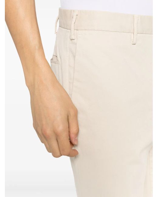 Incotex White Tapered-Leg Chino Trousers for men