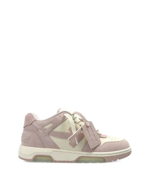 Off-White c/o Virgil Abloh White Out Of Office Suede Panel Sneakers
